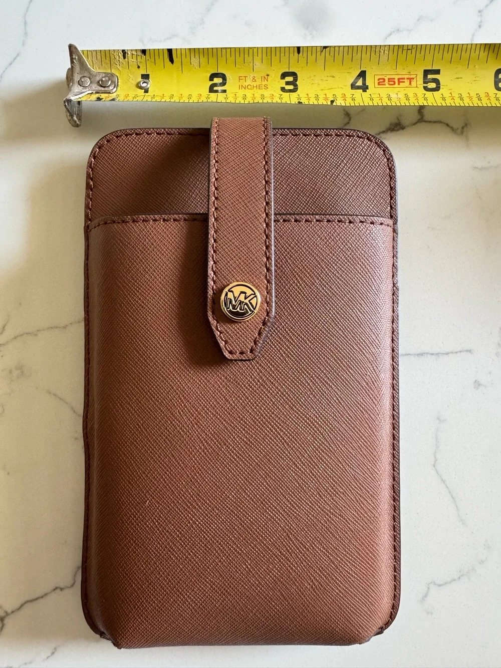 Michael Kors Saffiano Leather Smartphone Crossbody Bag